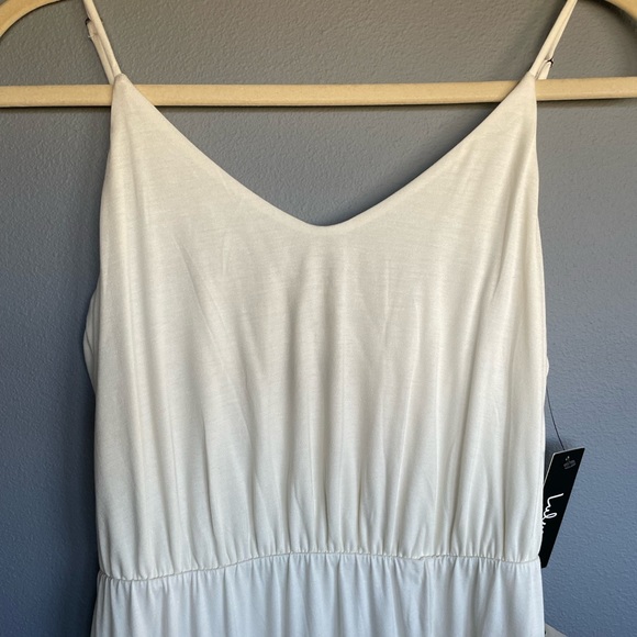 Lulus White Maxi Dress. Small, with Slit. New with tags - Picture 3 of 7